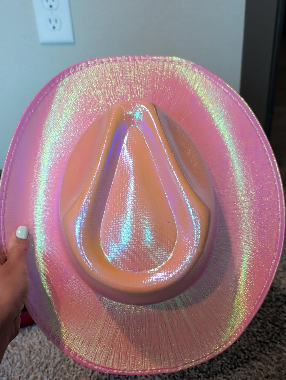 Pink Iridescent Cowboy Hat - Women Accessories